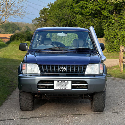 Front view of Toyota Land Cruiser Colorado 90 Series Stainless Steel Snorkel Kit RoyalFab