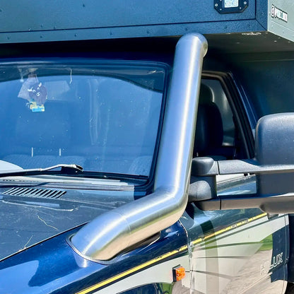 close up view of toyota hilux mk3 with stainless steel snorkle kit