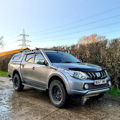 Long entry stainless steel snorkel installed on Mitsubishi L200 2015–2019 model