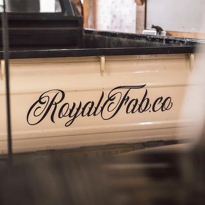 700mm wide Royalfab logo sticker for trucks